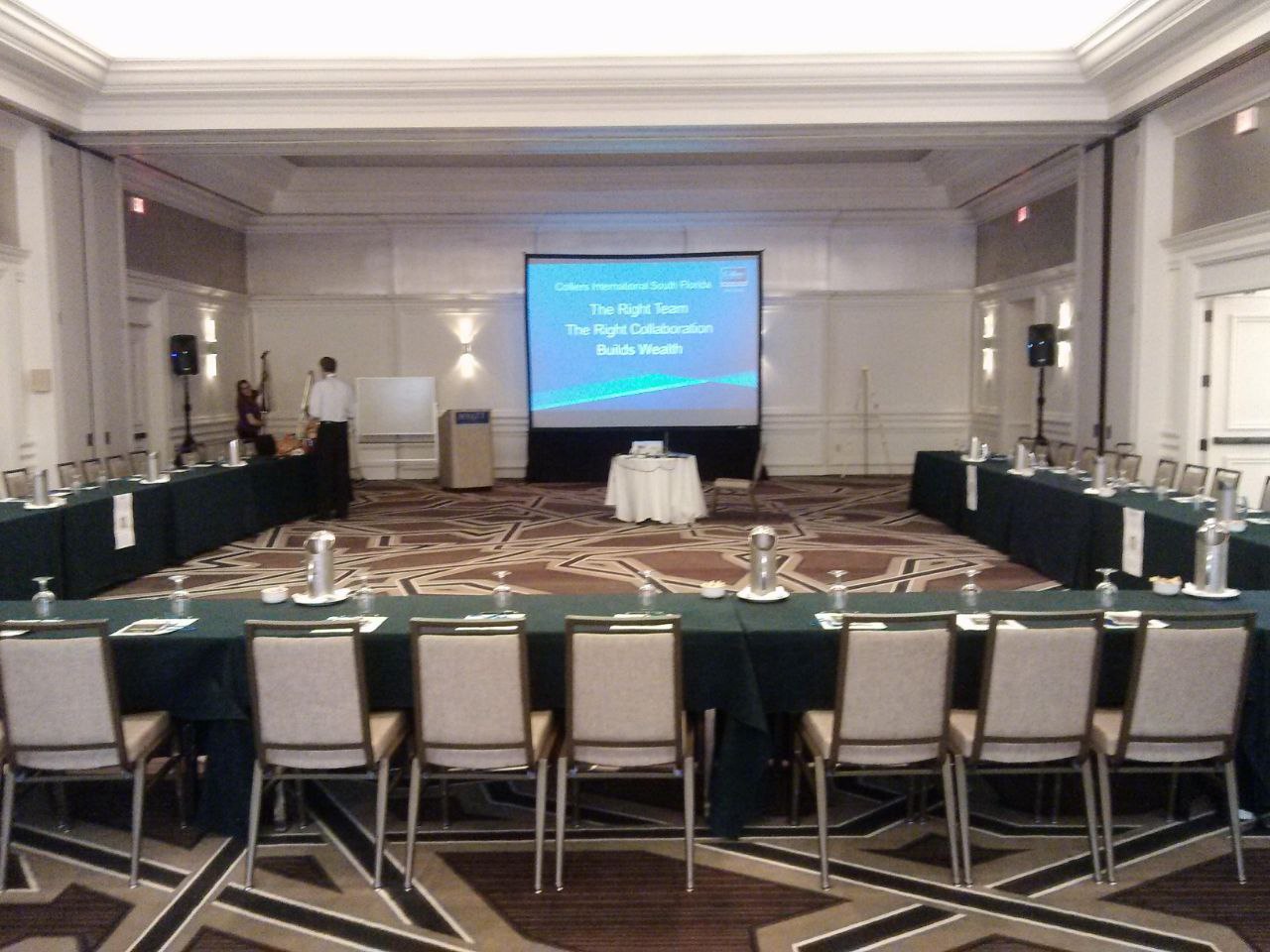 Medium room projector in business presentation